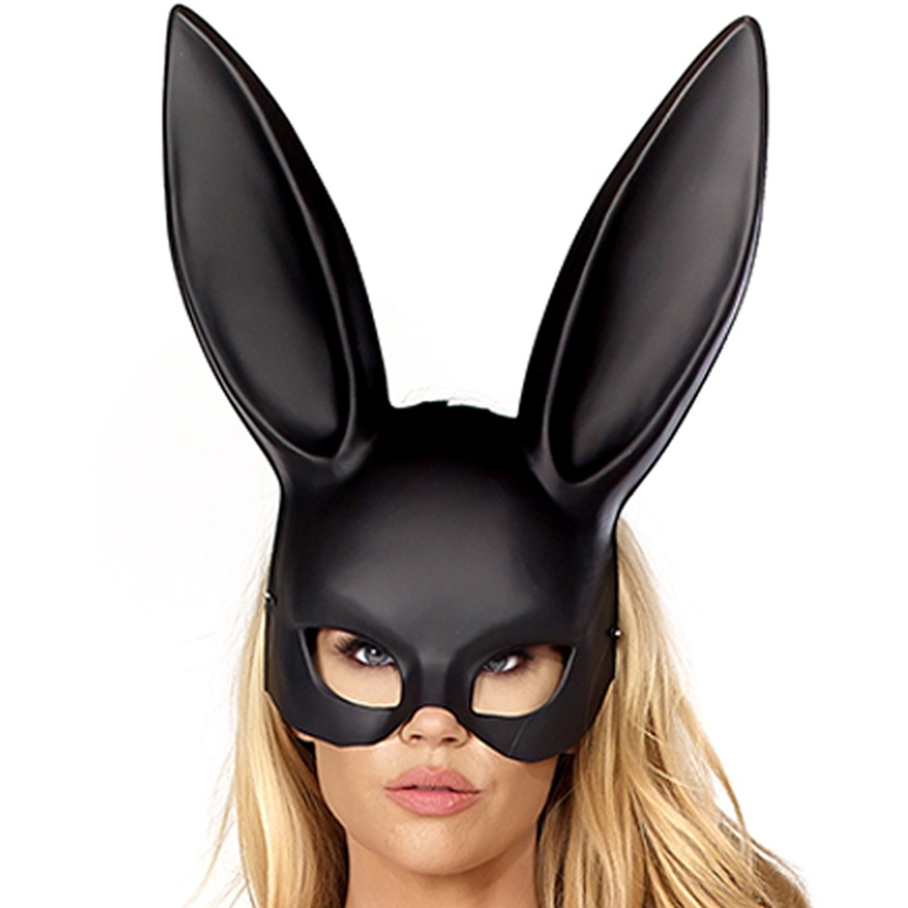 Edgy Bunny Mask Rabbit Ears Black